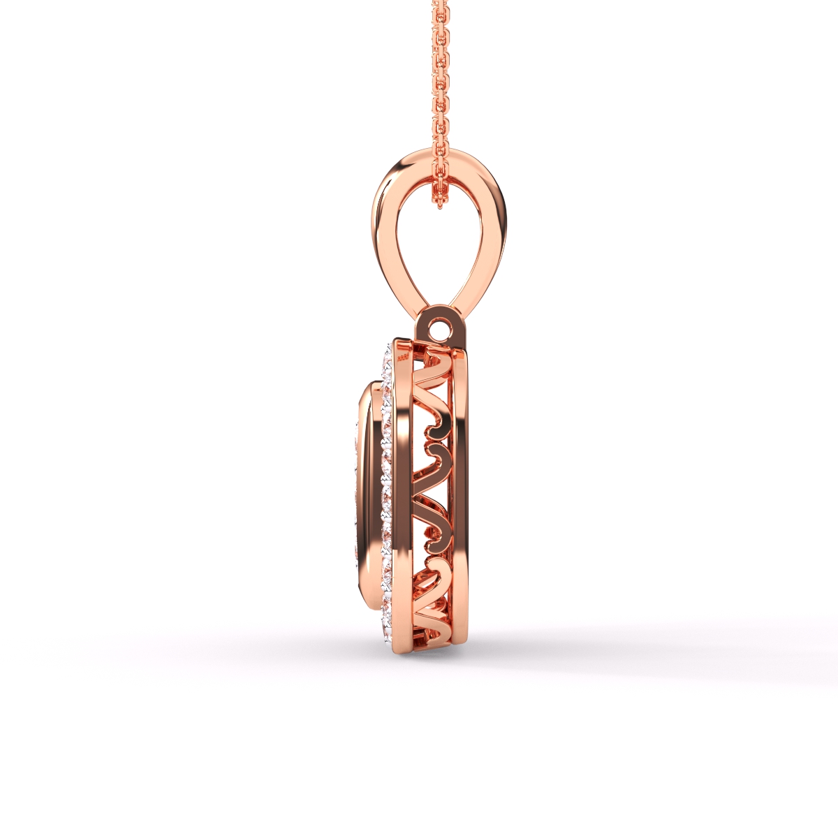 Diamond Cluster Cushion Shape Pendant